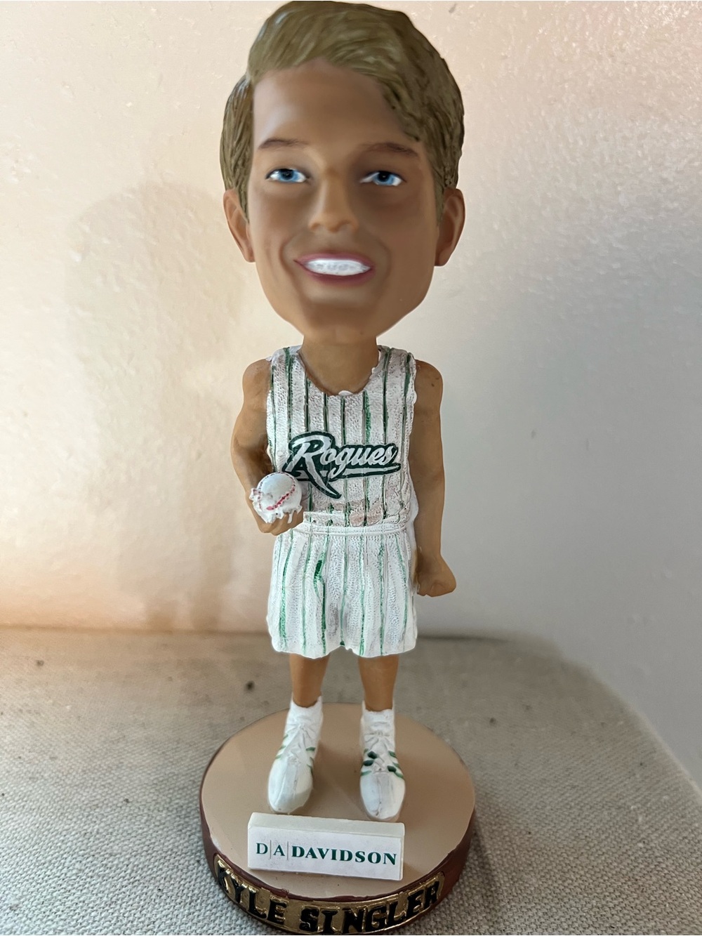 Rogues Basketball Player Bobblehead – White & Green Uniform